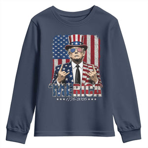 The Nations Leader US 250th Anniversary Youth Sweatshirt Funny 4th of July 1776 2026