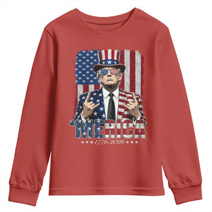 The Nations Leader US 250th Anniversary Youth Sweatshirt Funny 4th of July 1776 2026