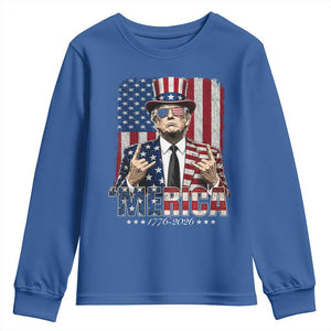 The Nations Leader US 250th Anniversary Youth Sweatshirt Funny 4th of July 1776 2026