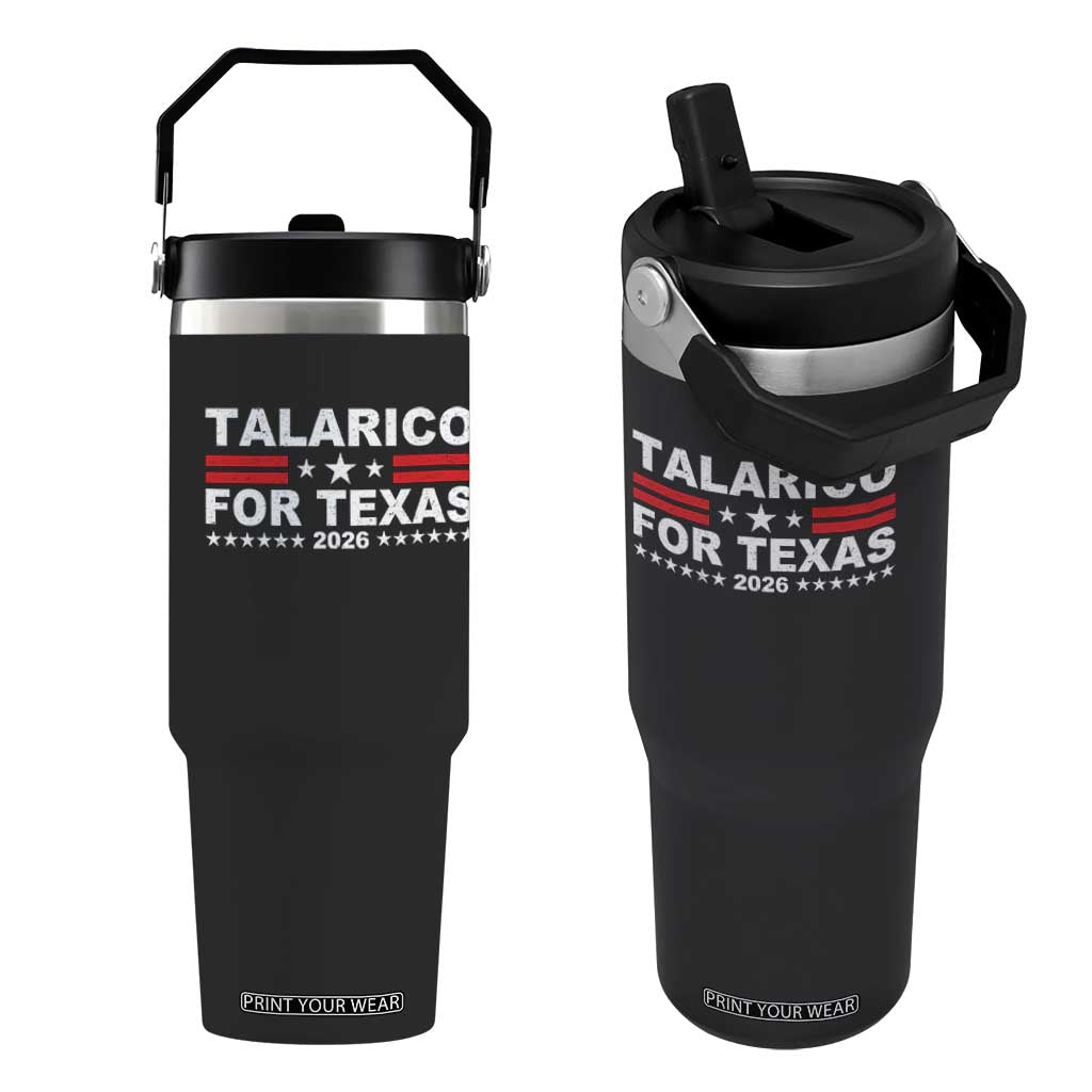 Talarico For Texas US Senate 2026 Flip Straw Tumbler James Talarico Support