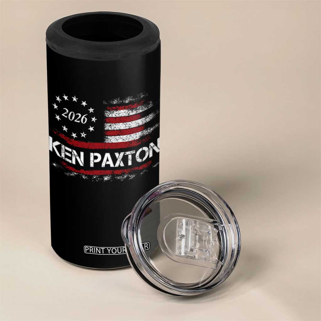 Ken Paxton for Texas Senate 4 in 1 Can Cooler Tumbler US Senator Campaign Vintage American Flag