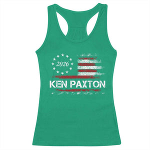 Ken Paxton for Texas Senate Racerback Tank Top US Senator Campaign Vintage American Flag