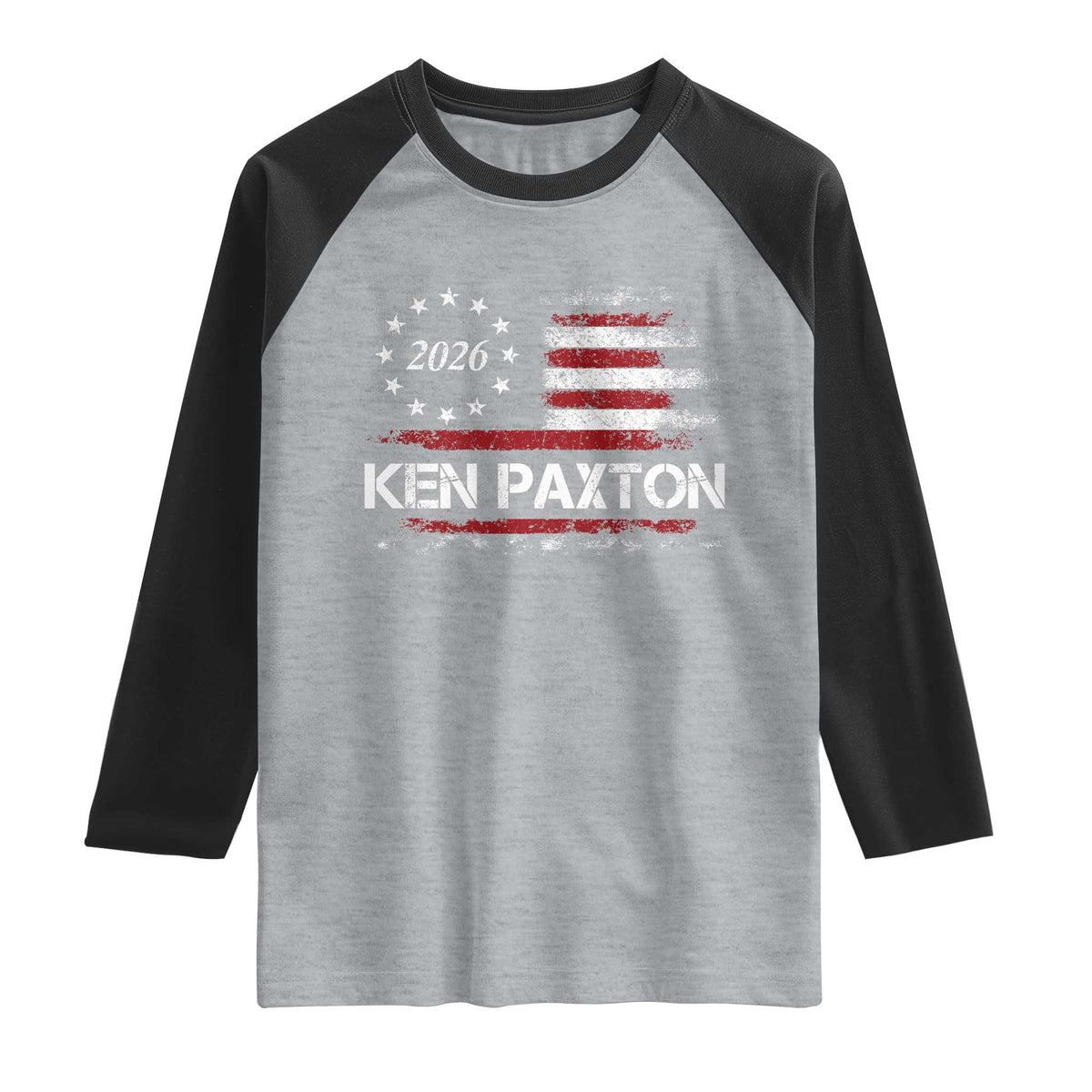 Ken Paxton for Texas Senate Raglan Shirt US Senator Campaign Vintage American Flag