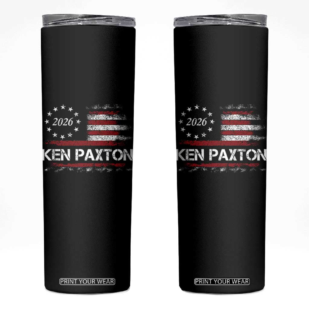 Ken Paxton for Texas Senate Skinny Tumbler US Senator Campaign Vintage American Flag