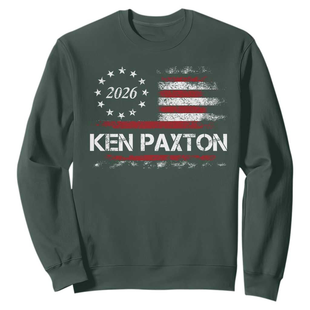 Ken Paxton for Texas Senate Sweatshirt US Senator Campaign Vintage American Flag