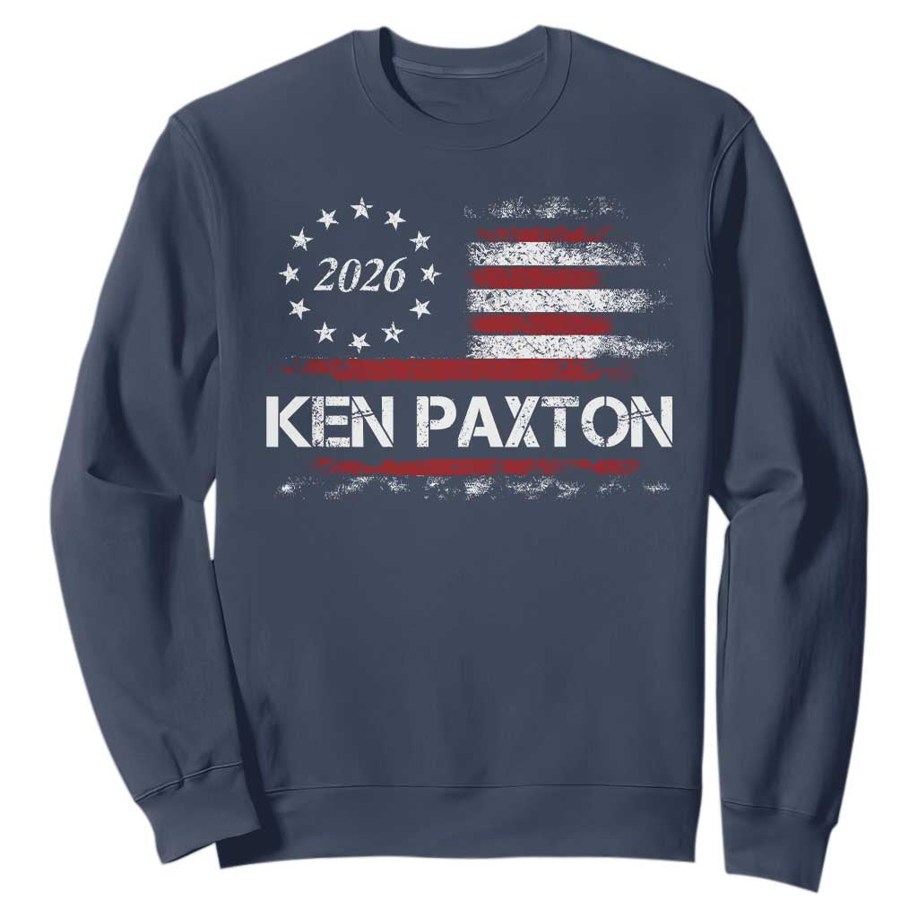 Ken Paxton for Texas Senate Sweatshirt US Senator Campaign Vintage American Flag