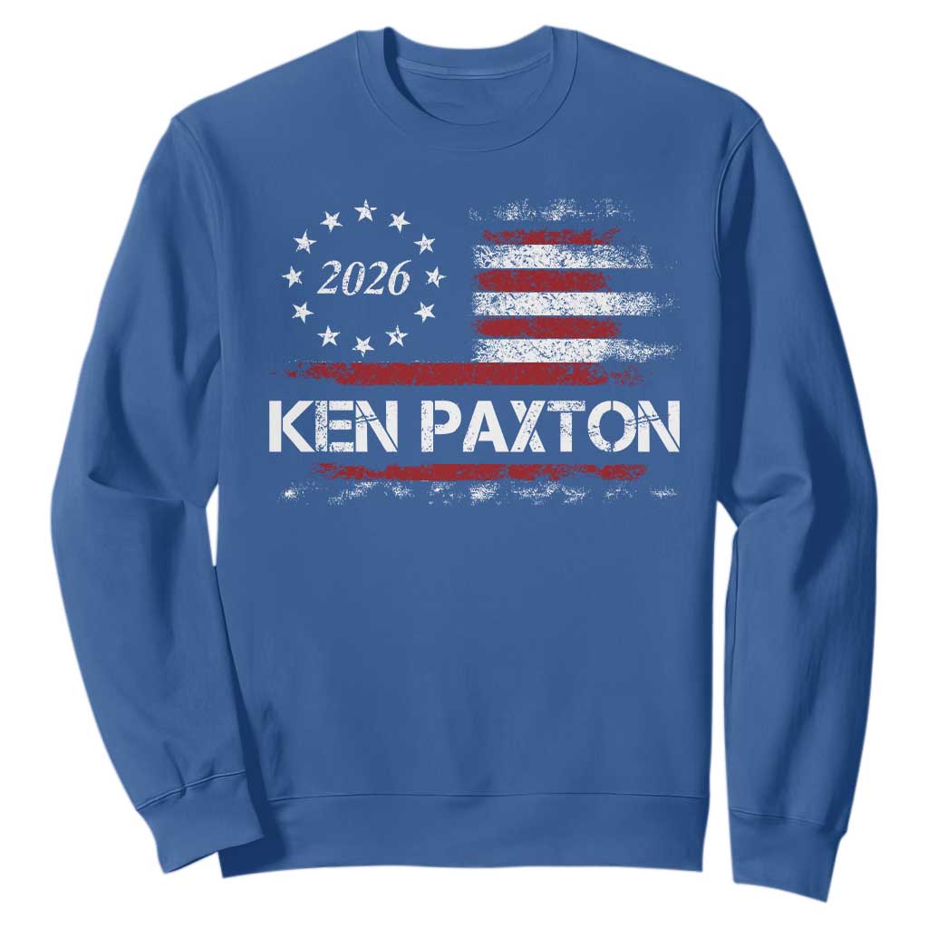 Ken Paxton for Texas Senate Sweatshirt US Senator Campaign Vintage American Flag