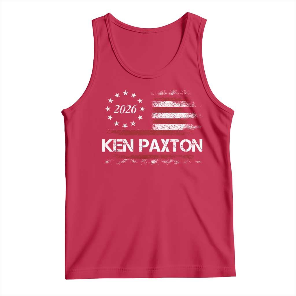 Ken Paxton for Texas Senate Tank Top US Senator Campaign Vintage American Flag