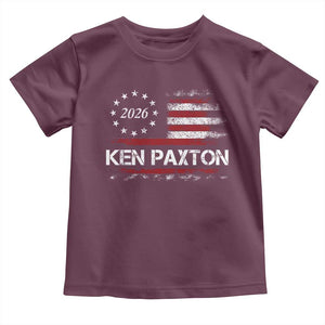 Ken Paxton for Texas Senate Toddler T Shirt US Senator Campaign Vintage American Flag