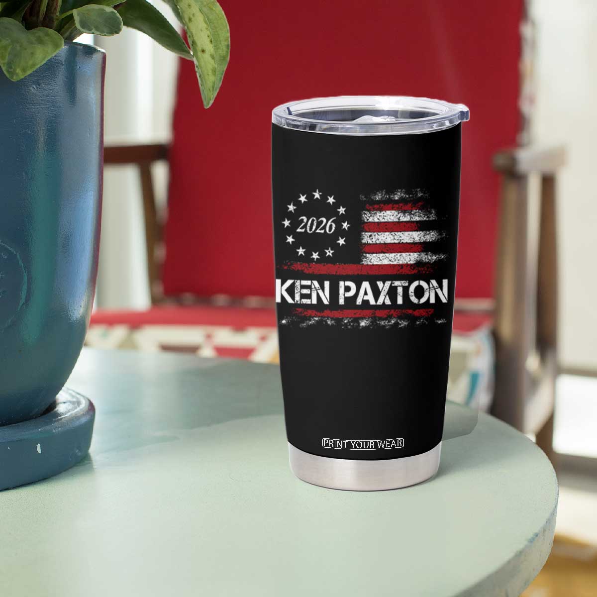 Ken Paxton for Texas Senate Tumbler Cup US Senator Campaign Vintage American Flag