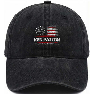 Ken Paxton for Texas Senate Washed Cotton Baseball Cap US Senator Campaign Vintage American Flag