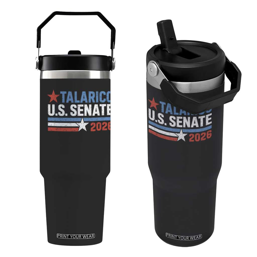 James Talarico US Senate 2026 Flip Straw Tumbler Texas Senate Race Stars and Stripes