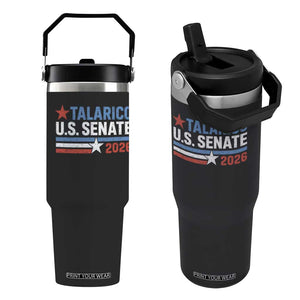 James Talarico US Senate 2026 Flip Straw Tumbler Texas Senate Race Stars and Stripes