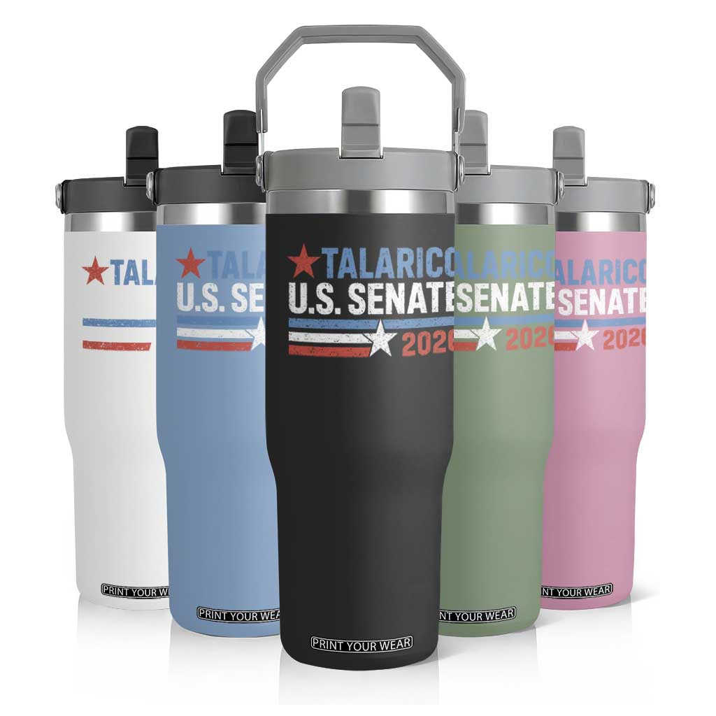 James Talarico US Senate 2026 Flip Straw Tumbler Texas Senate Race Stars and Stripes