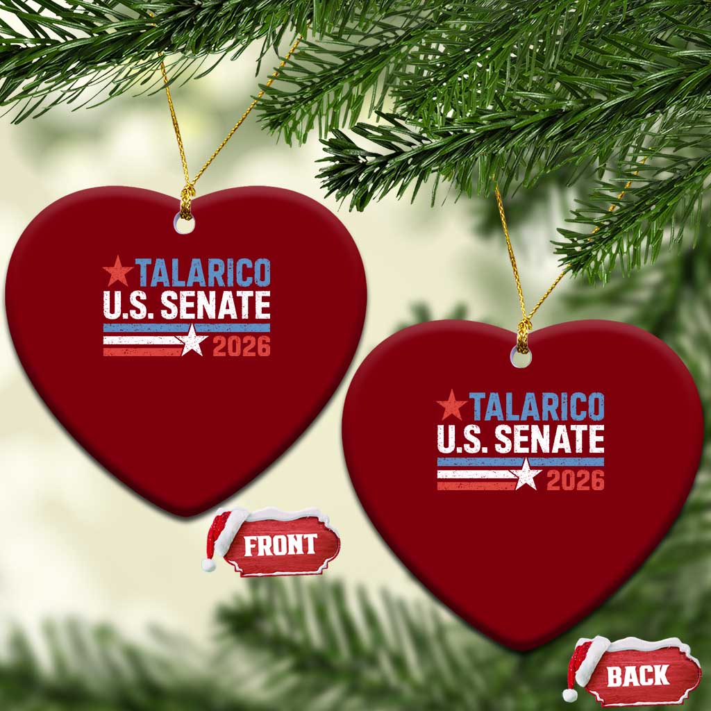 James Talarico US Senate 2026 Ceramic Ornament Texas Senate Race Stars and Stripes