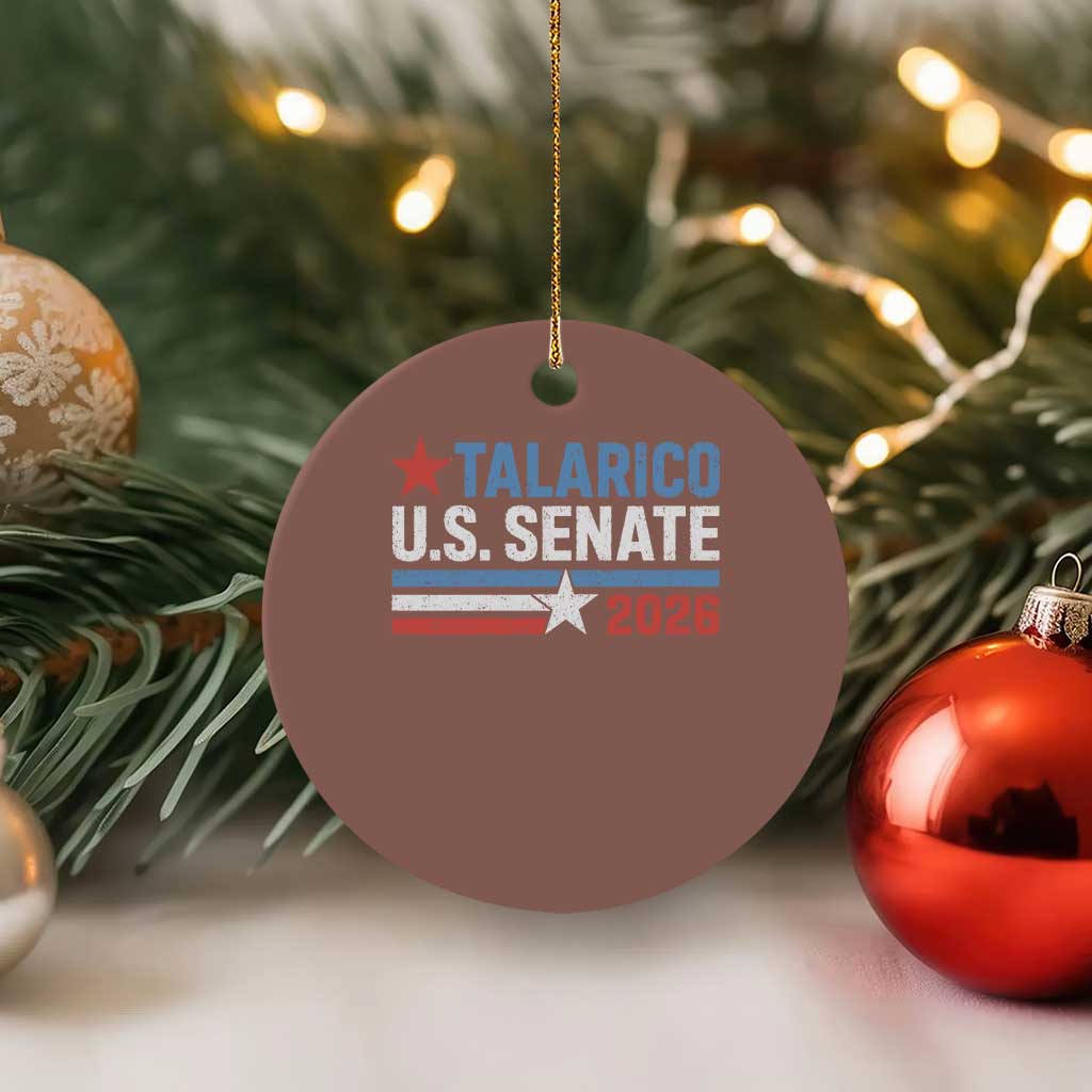 James Talarico US Senate 2026 Ceramic Ornament Texas Senate Race Stars and Stripes