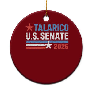 James Talarico US Senate 2026 Ceramic Ornament Texas Senate Race Stars and Stripes