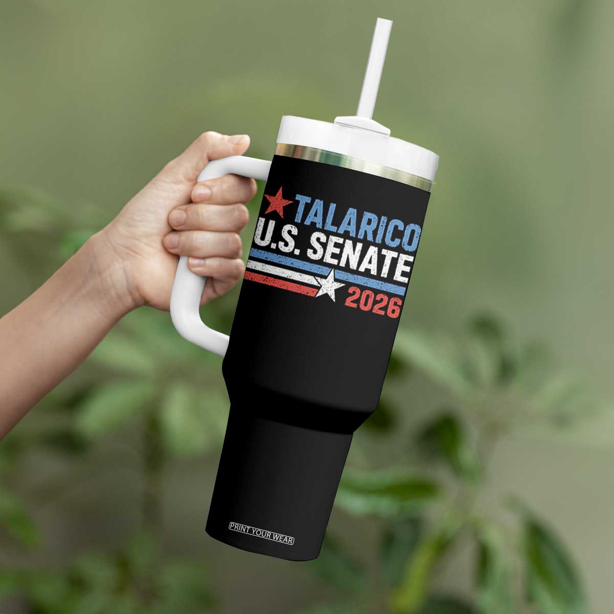 James Talarico US Senate 2026 Tumbler With Handle Texas Senate Race Stars and Stripes
