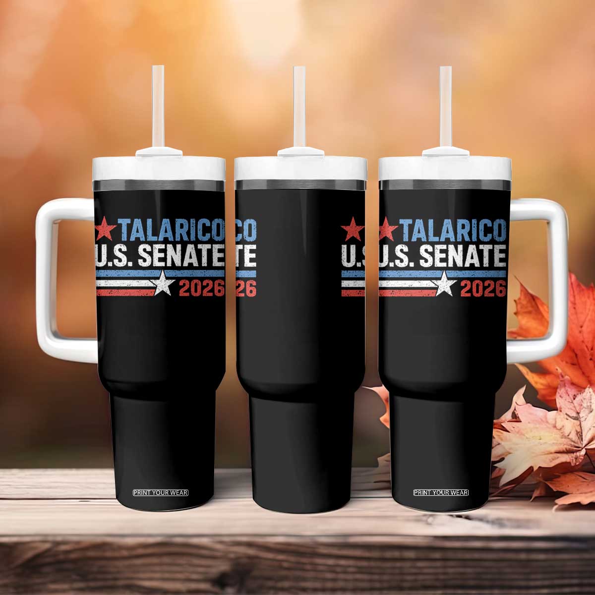 James Talarico US Senate 2026 Tumbler With Handle Texas Senate Race Stars and Stripes