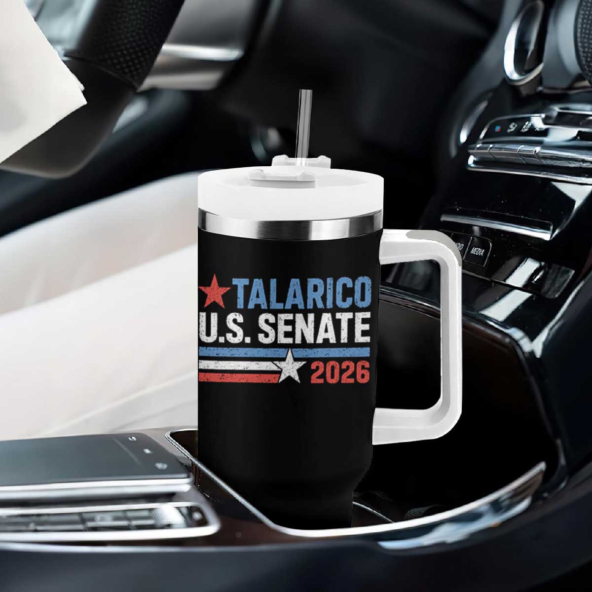 James Talarico US Senate 2026 Tumbler With Handle Texas Senate Race Stars and Stripes