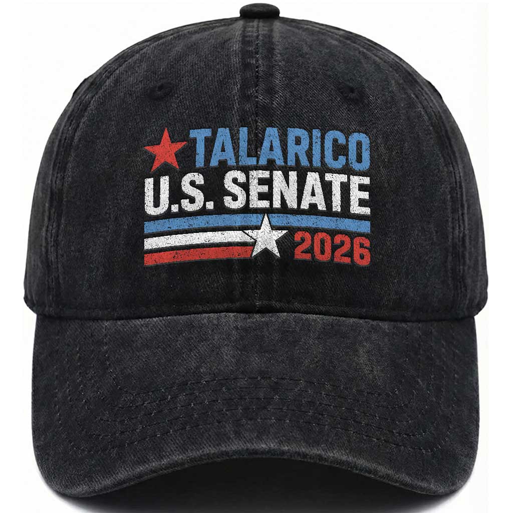 James Talarico US Senate 2026 Washed Cotton Baseball Cap Texas Senate Race Stars and Stripes TS11 Print Your Wear