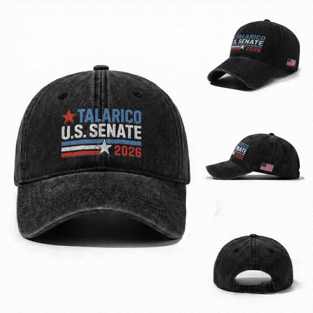 James Talarico US Senate 2026 Washed Cotton Baseball Cap Texas Senate Race Stars and Stripes