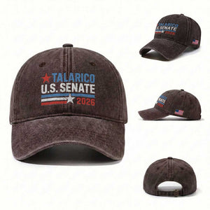 James Talarico US Senate 2026 Washed Cotton Baseball Cap Texas Senate Race Stars and Stripes