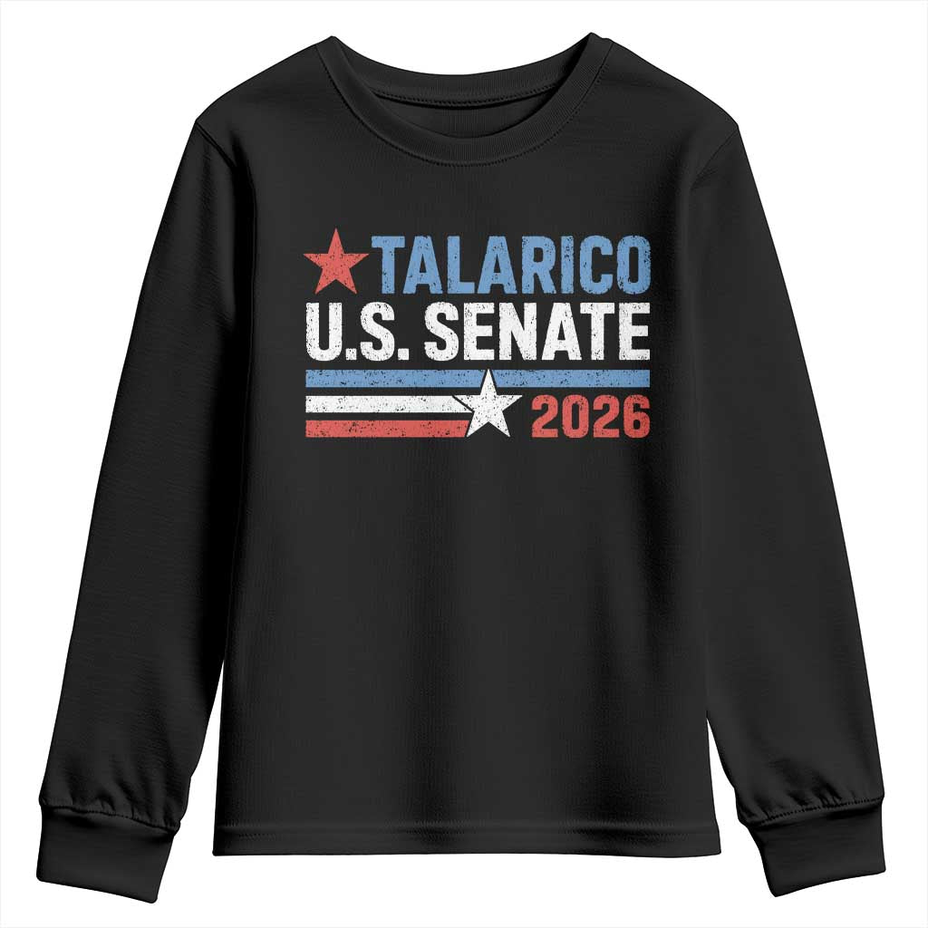 James Talarico US Senate 2026 Youth Sweatshirt Texas Senate Race Stars and Stripes TS11 Black Print Your Wear
