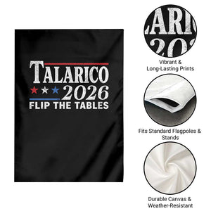 James Talarico 2026 Flip The Tables Garden Flag Texas Senate