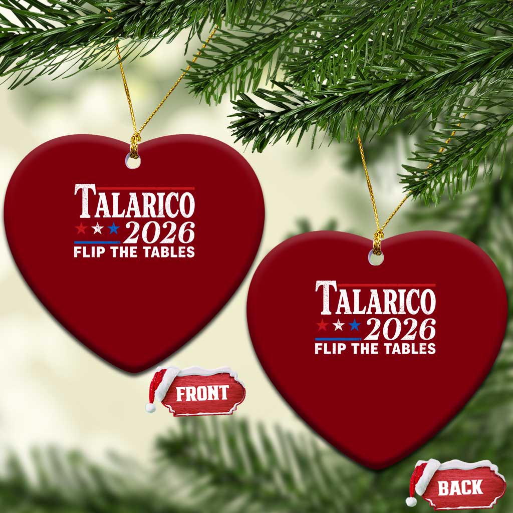 James Talarico 2026 Flip The Tables Ceramic Ornament Texas Senate
