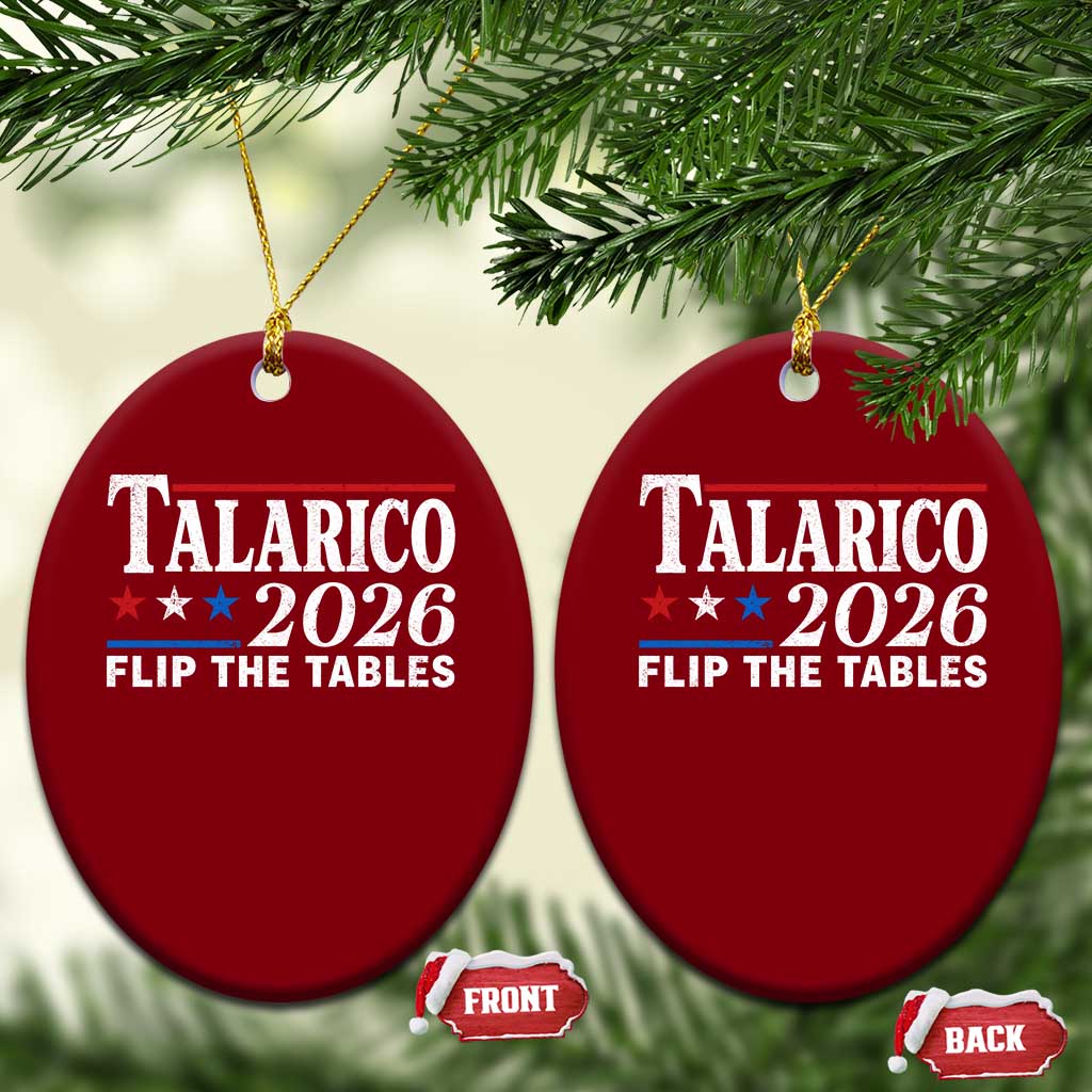 James Talarico 2026 Flip The Tables Ceramic Ornament Texas Senate