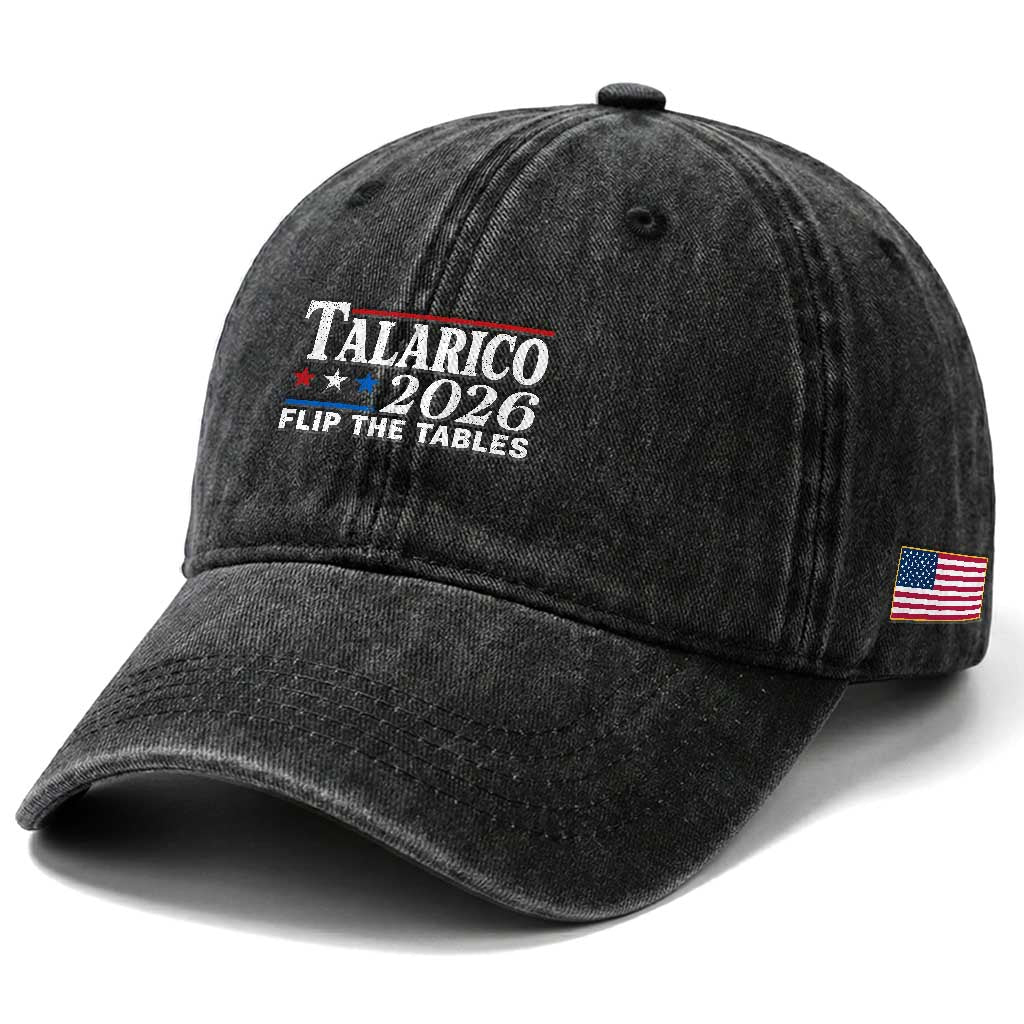 James Talarico 2026 Flip The Tables Washed Cotton Baseball Cap Texas Senate