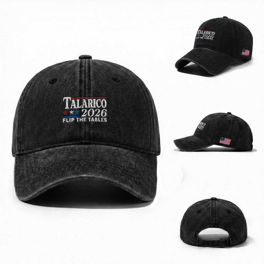 James Talarico 2026 Flip The Tables Washed Cotton Baseball Cap Texas Senate