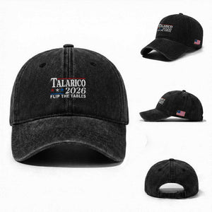 James Talarico 2026 Flip The Tables Washed Cotton Baseball Cap Texas Senate