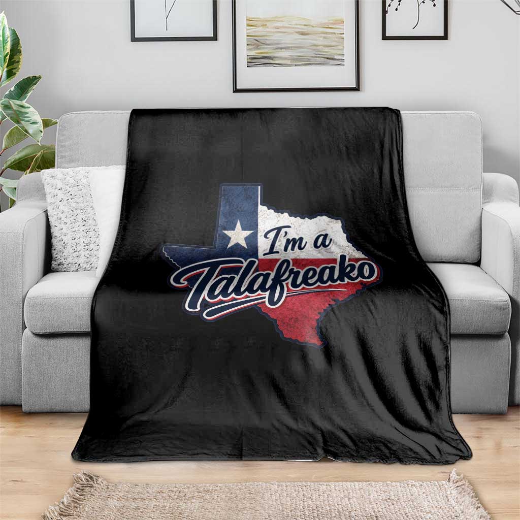 I Am A Talafreako James Talarico Throw Blanket US Senate Vintage Texas Map