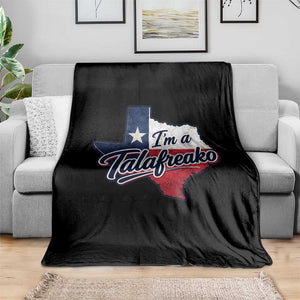 I Am A Talafreako James Talarico Throw Blanket US Senate Vintage Texas Map