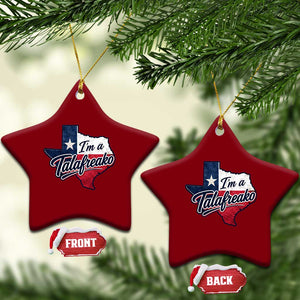 I Am A Talafreako James Talarico Ceramic Ornament US Senate Vintage Texas Map