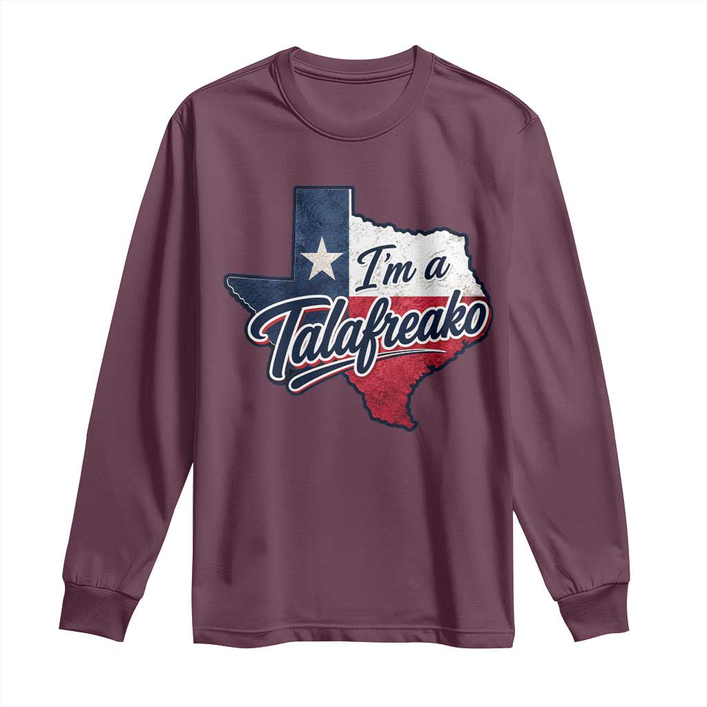 I Am A Talafreako James Talarico Long Sleeve Shirt US Senate Vintage Texas Map