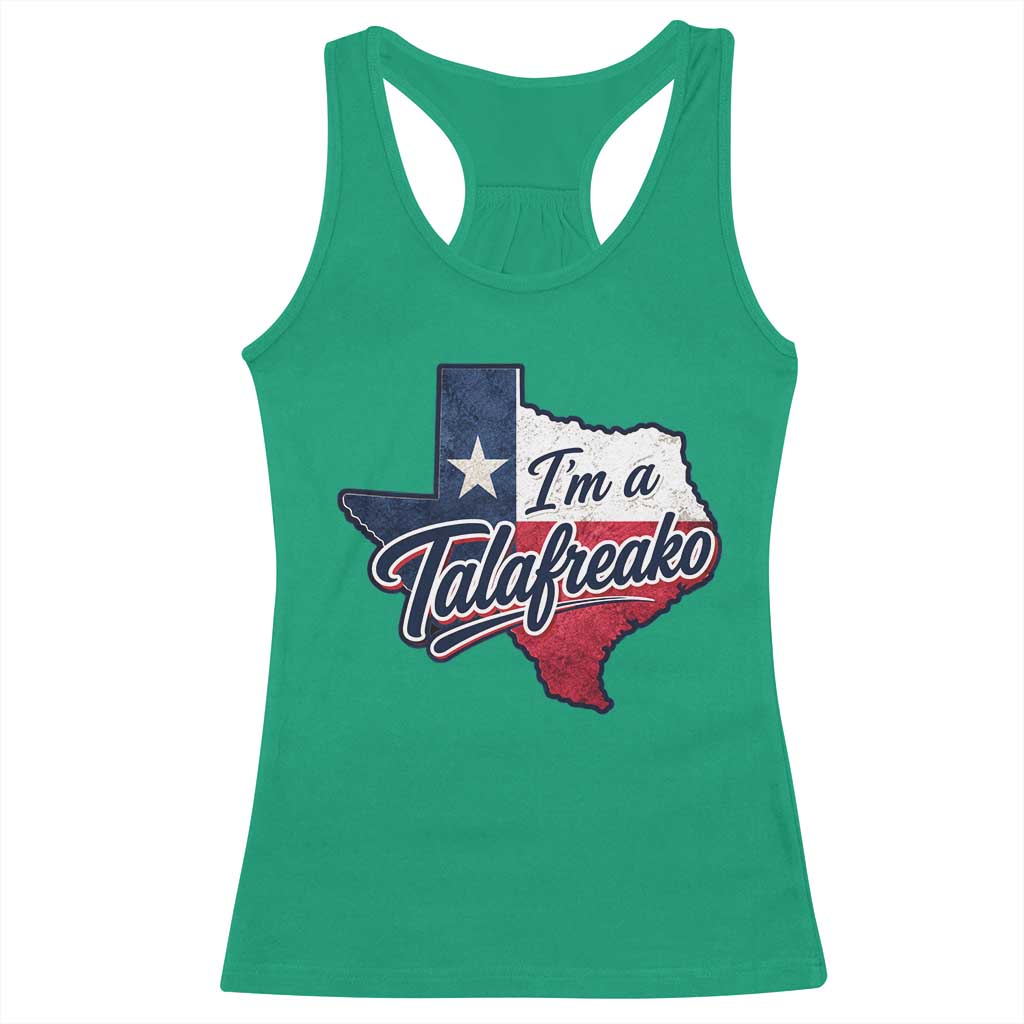 I Am A Talafreako James Talarico Racerback Tank Top US Senate Vintage Texas Map