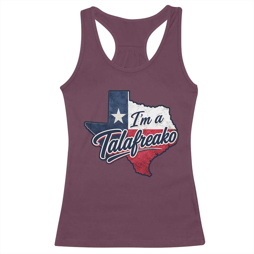 I Am A Talafreako James Talarico Racerback Tank Top US Senate Vintage Texas Map