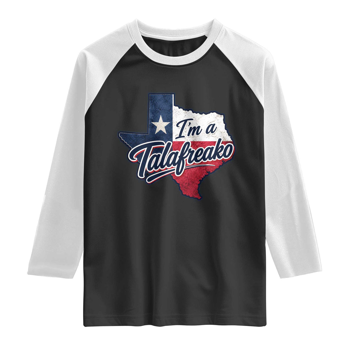 I Am A Talafreako James Talarico Raglan Shirt US Senate Vintage Texas Map