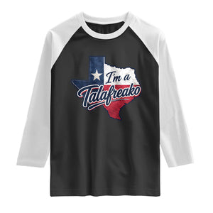 I Am A Talafreako James Talarico Raglan Shirt US Senate Vintage Texas Map