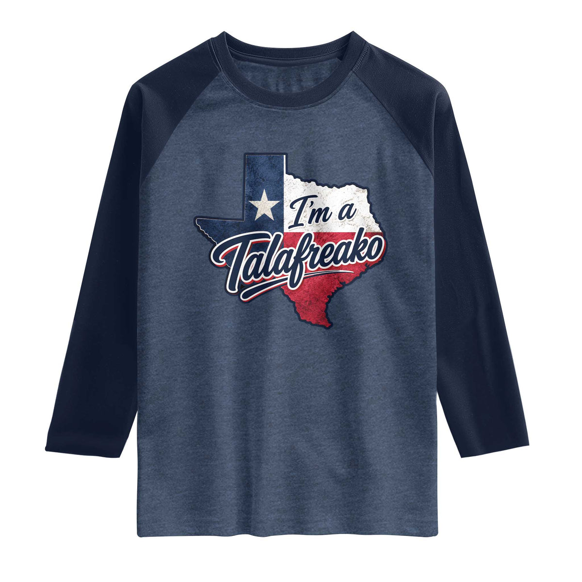 I Am A Talafreako James Talarico Raglan Shirt US Senate Vintage Texas Map