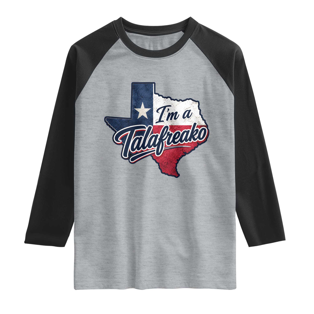 I Am A Talafreako James Talarico Raglan Shirt US Senate Vintage Texas Map