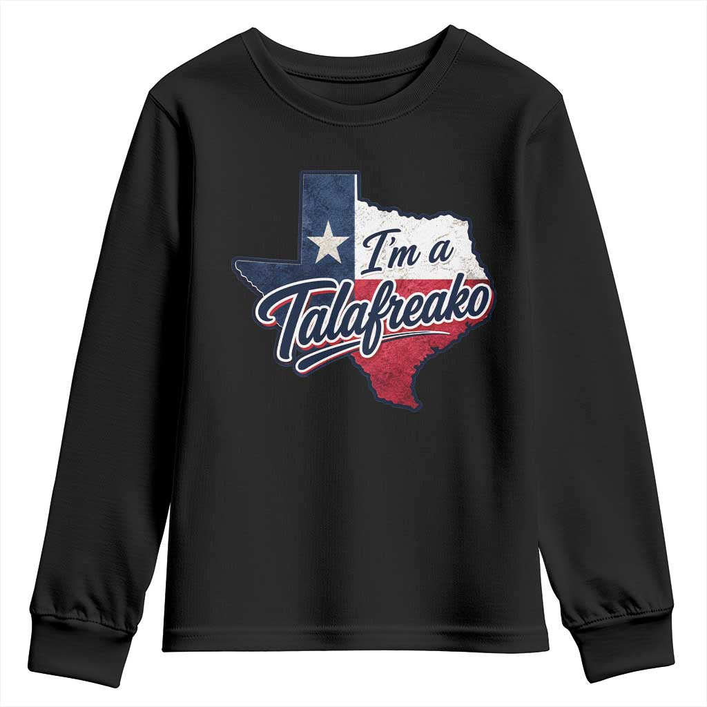 I Am A Talafreako James Talarico Youth Sweatshirt US Senate Vintage Texas Map TS11 Black Print Your Wear