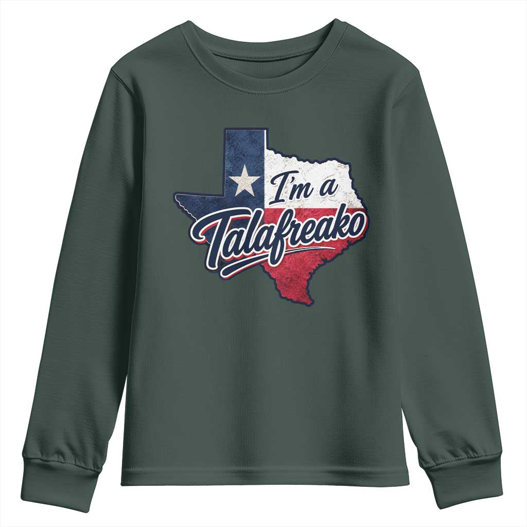I Am A Talafreako James Talarico Youth Sweatshirt US Senate Vintage Texas Map