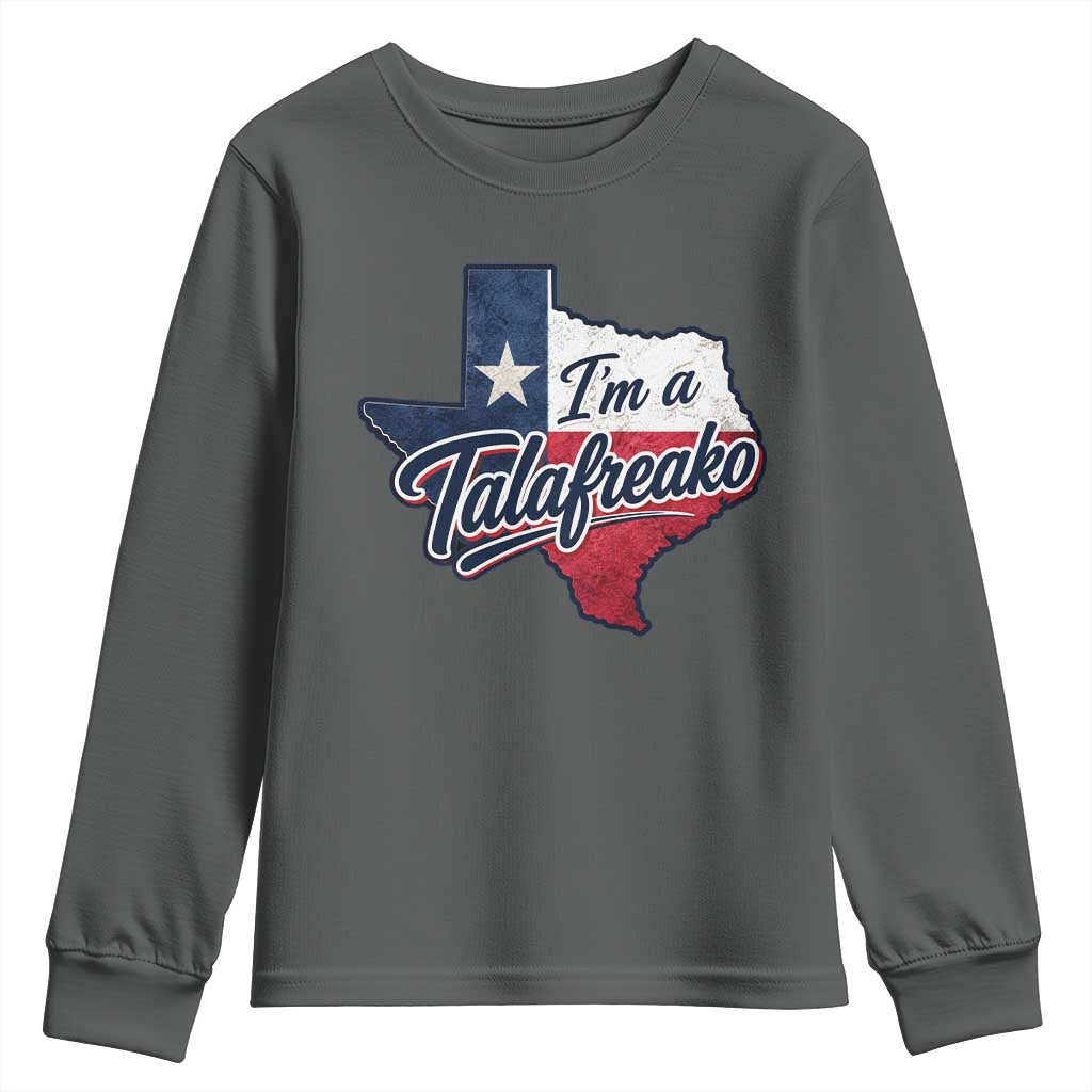 I Am A Talafreako James Talarico Youth Sweatshirt US Senate Vintage Texas Map