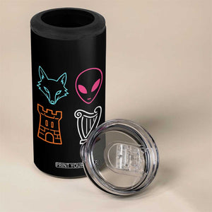 Fox Alien Castle Harp Retro 4 in 1 Can Cooler Tumbler San Antonio Texas Sports