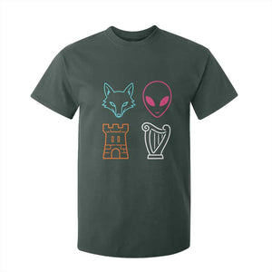 Fox Alien Castle Harp Retro T Shirt For Kid San Antonio Texas Sports
