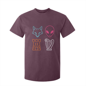 Fox Alien Castle Harp Retro T Shirt For Kid San Antonio Texas Sports